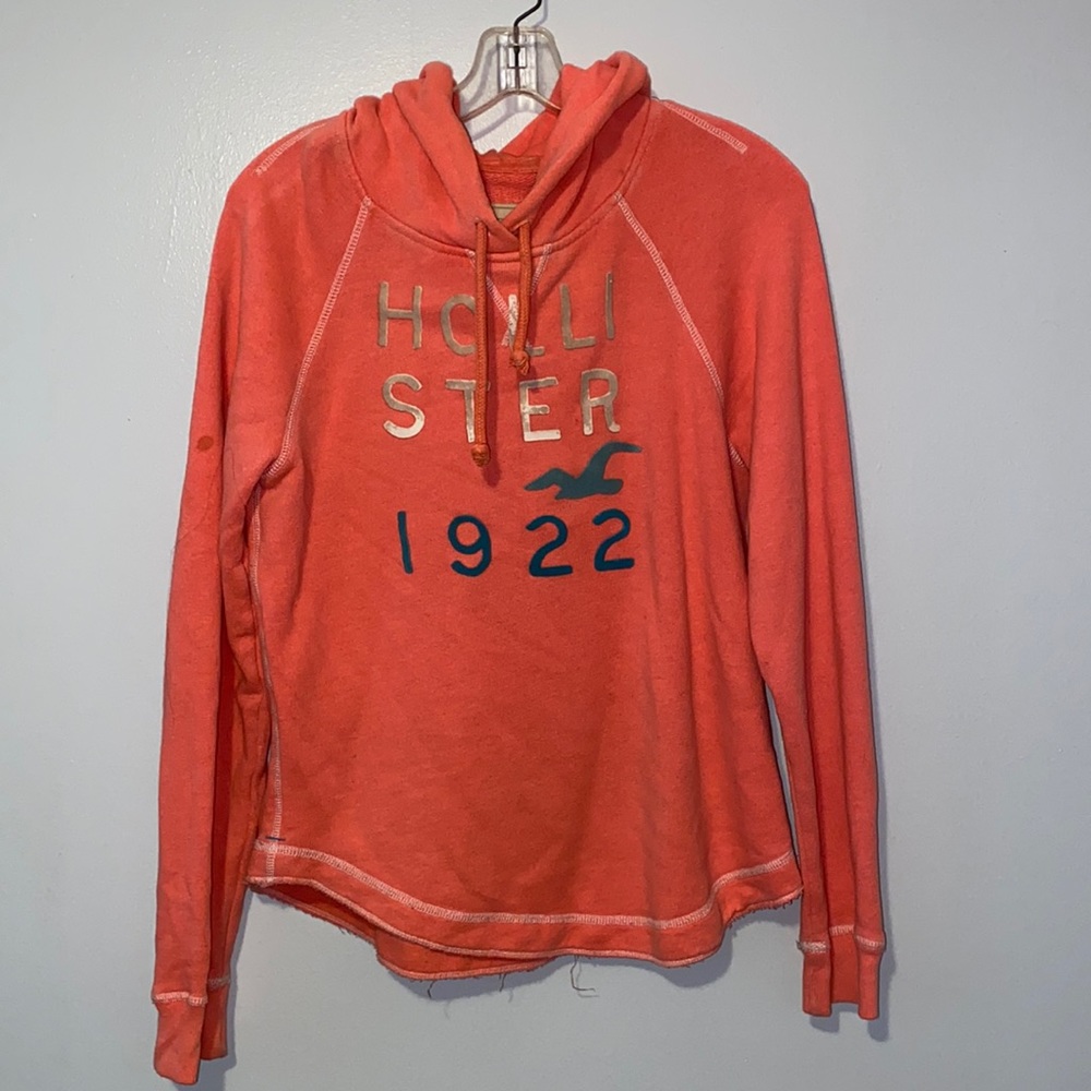 Hollister Long Sleeve Hoodie Small, Peach